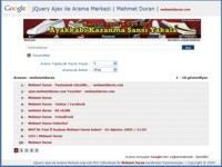 jQuery Ajax ile Arama Merkezi (Uygulamam)
